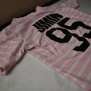 Tops - Pink and White Bts shirt Tops - Pink and White Bts shirt
